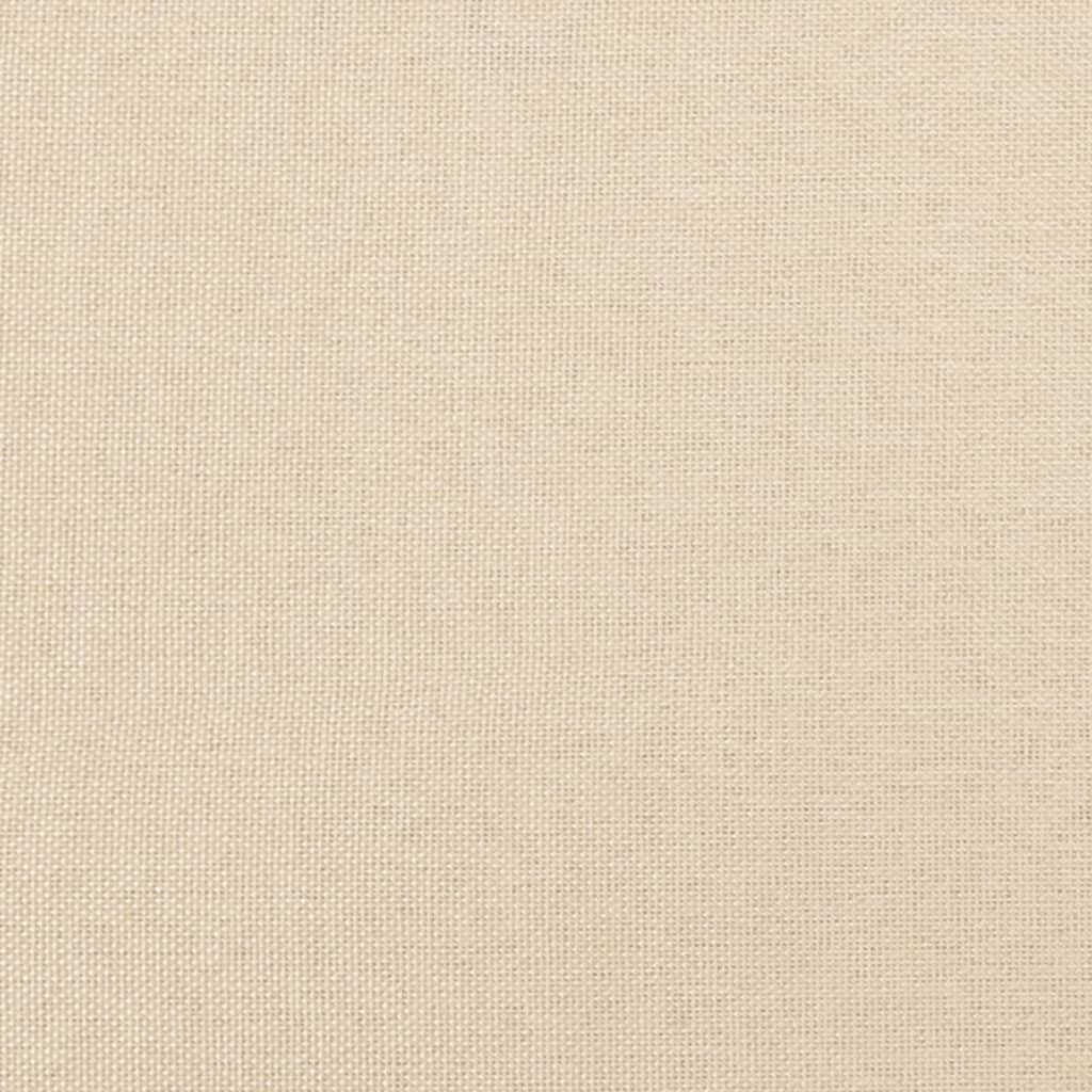 sengegavle 4 stk. 90x7x78/88 cm stof cremefarvet