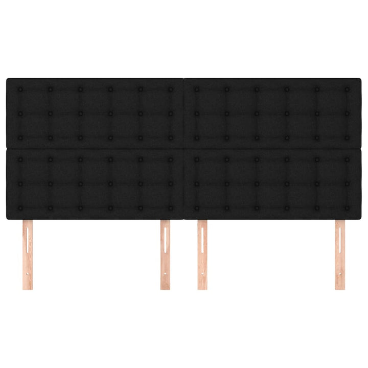 sengegavle 4 stk. 90x5x78/88 cm stof sort