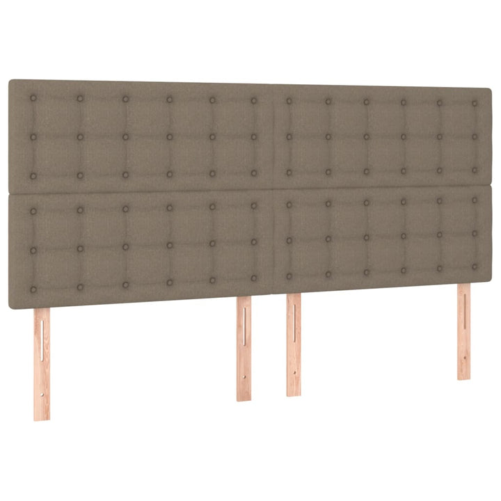 sengegavle 4 stk. 90x5x78/88 cm stof gråbrun
