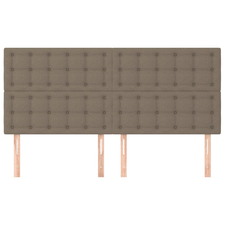 sengegavle 4 stk. 90x5x78/88 cm stof gråbrun