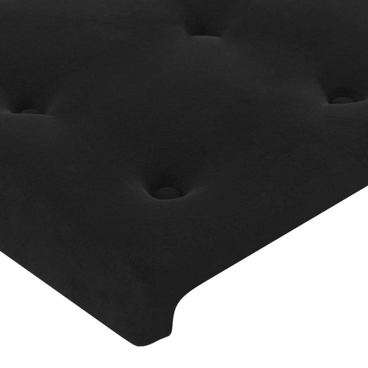 sengegavle 4 stk. 90x5x78/88 cm fløjl sort