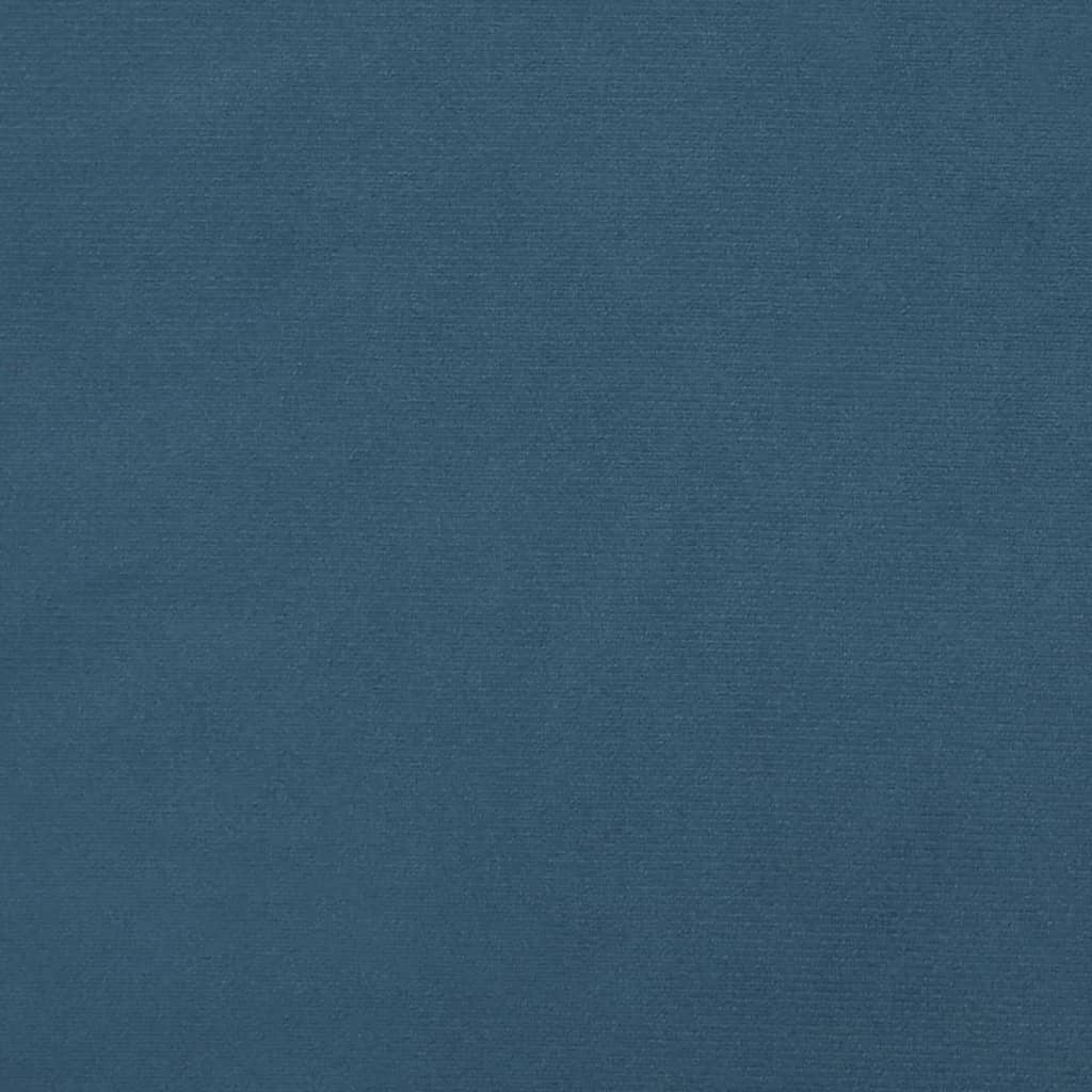 sengegavl med kanter 147x23x118/128 cm fløjl mørkeblå
