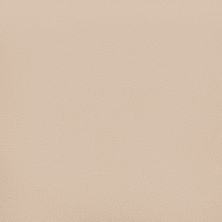 sengegavl med kanter 147x23x118/128 cm kunstlæder cappuccino