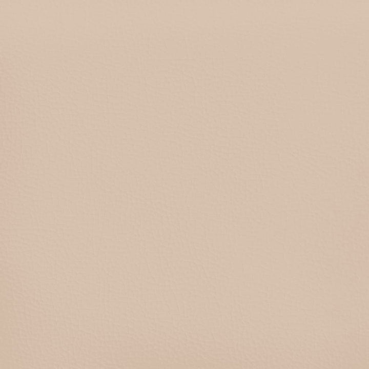 sengegavl med kanter 147x23x118/128 cm kunstlæder cappuccino