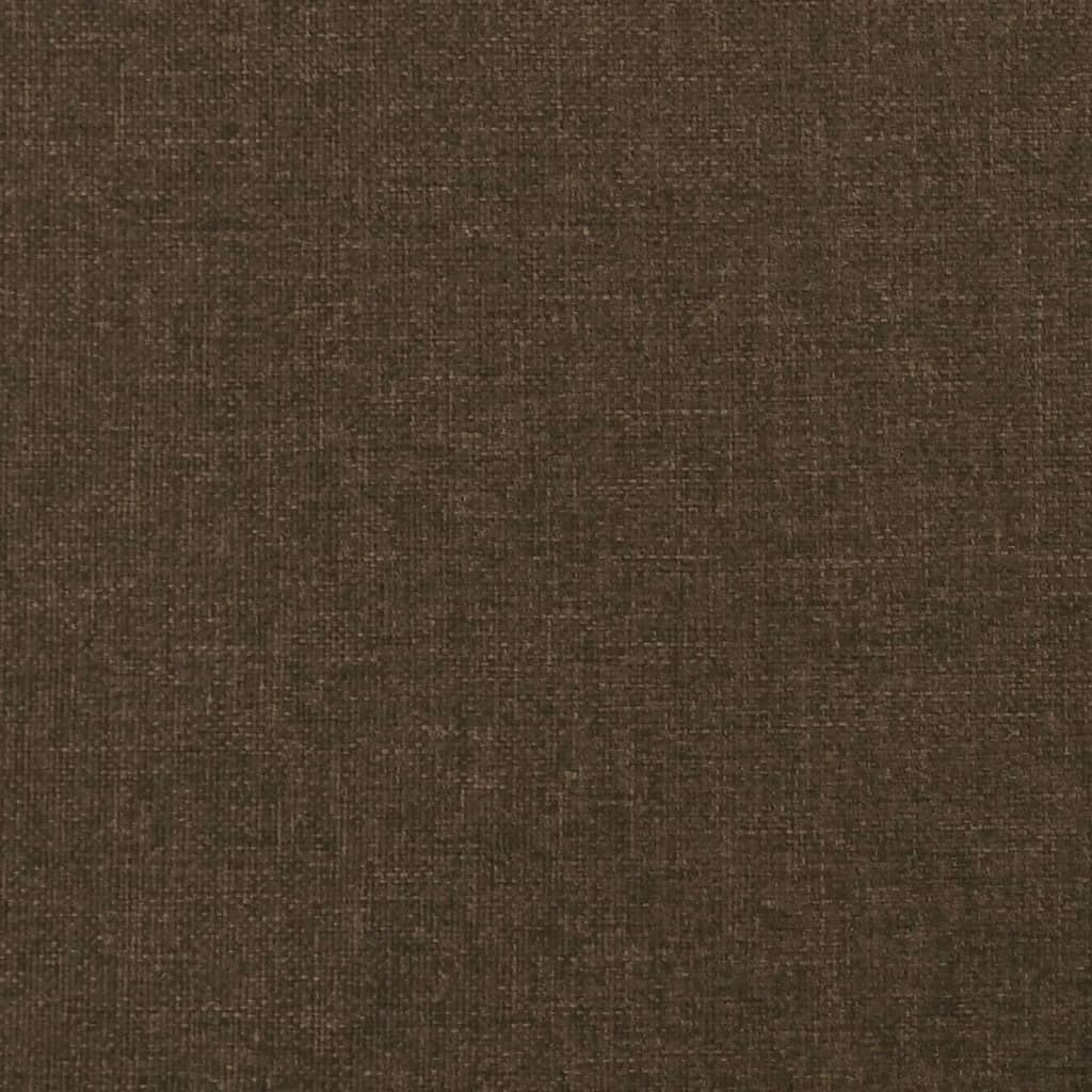 sengegavl med kanter 103x23x118/128 cm stof mørkebrun