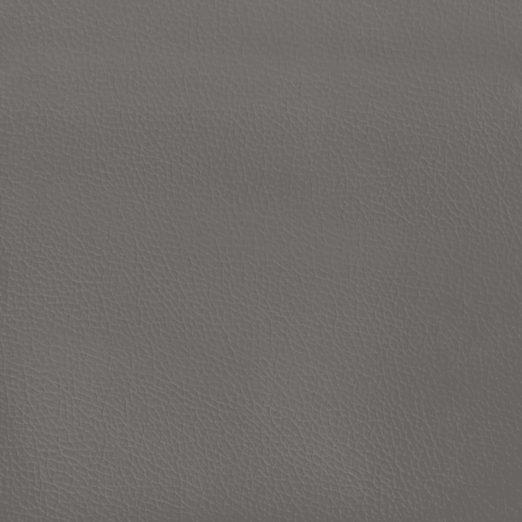 sengegavl med kanter 163x16x118/128 cm kunstlæder grå