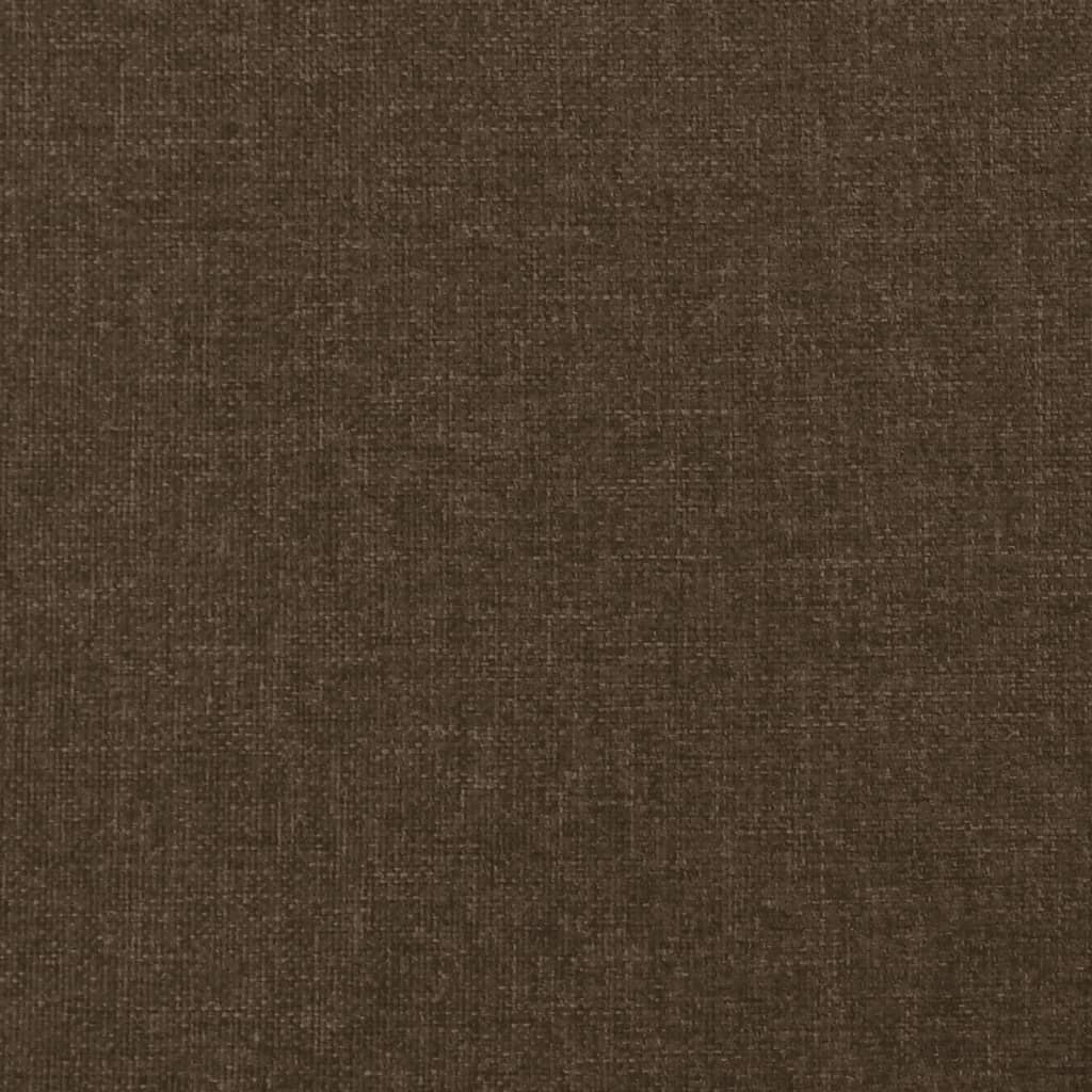 sengegavl med kanter 147x16x118/128 cm stof mørkebrun