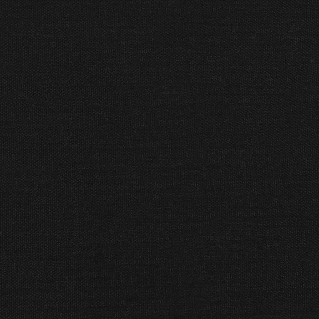sengegavl med kanter 147x16x118/128 cm stof sort