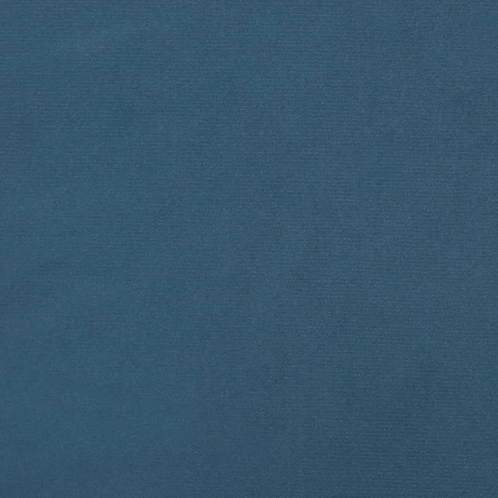 sengegavl med kanter 147x16x118/128 cm fløjl mørkeblå
