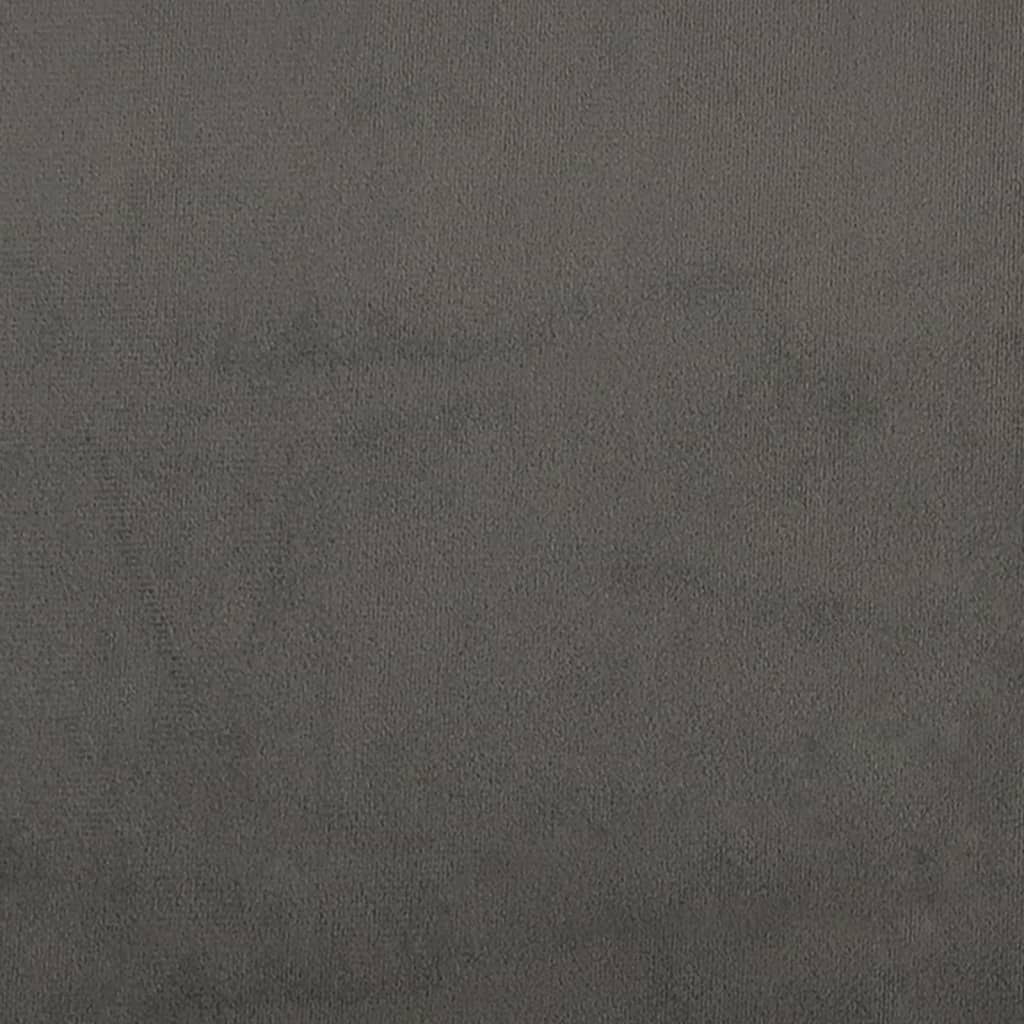 sengegavl med kanter 147x16x118/128 cm fløjl mørkegrå