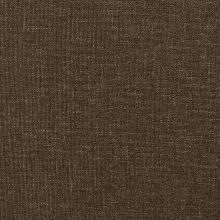 sengegavl med kanter 147x16x118/128 cm stof mørkebrun