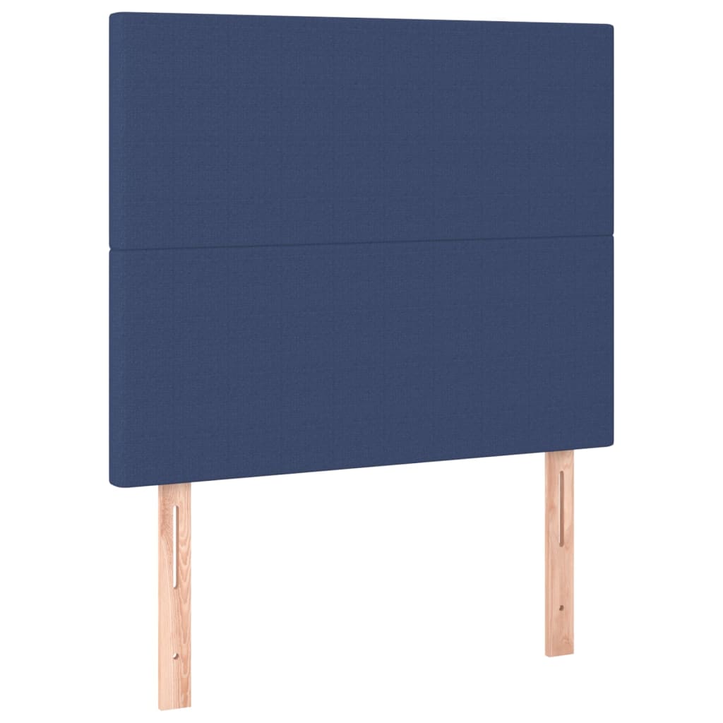 kontinentalseng med madras 80x200 cm stof blå