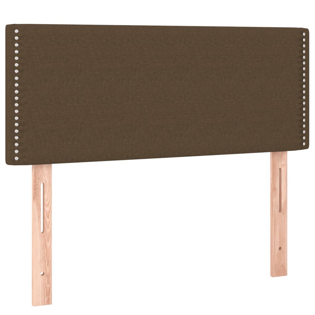 kontinentalseng med madras 80x200 cm stof mørkebrun