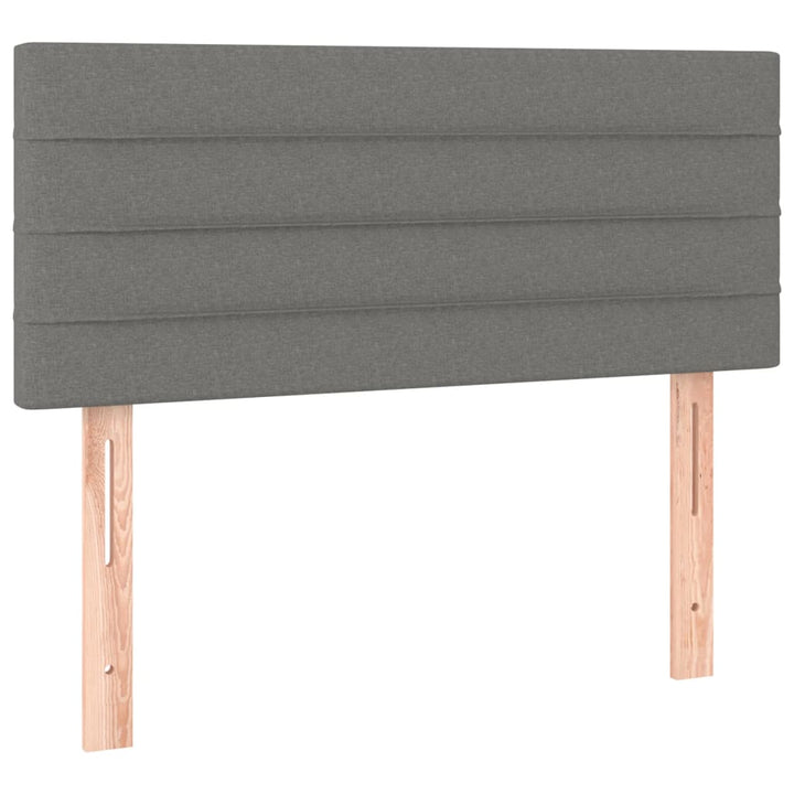 kontinentalseng med madras 80x200 cm stof mørkegrå