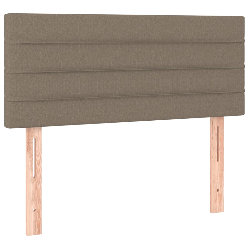 kontinentalseng med madras 90x190 cm stof gråbrun