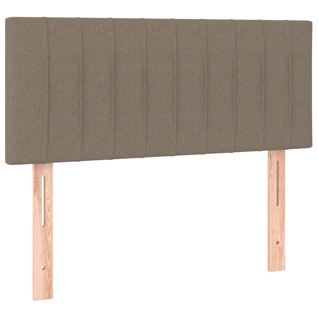 kontinentalseng med madras 90x190 cm stof gråbrun
