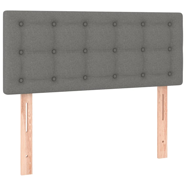 kontinentalseng med madras 80x200 cm stof mørkegrå