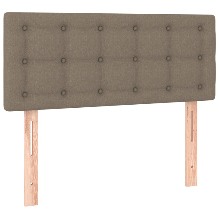 kontinentalseng med madras 90x190 cm stof gråbrun