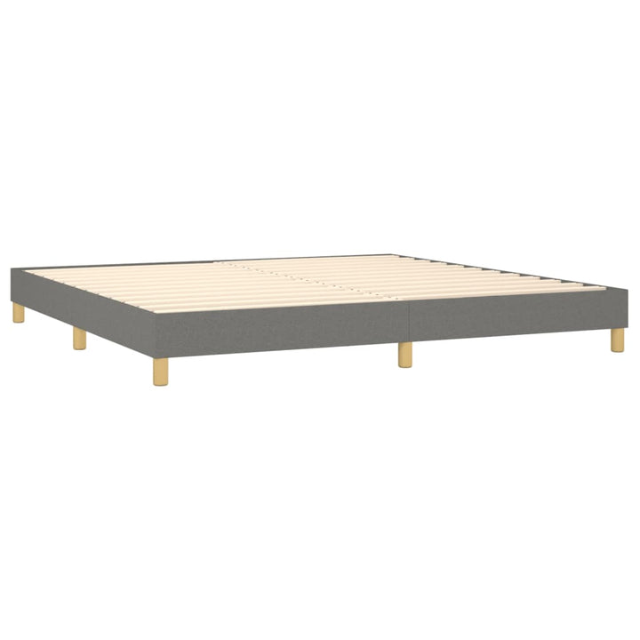 kontinentalseng med madras 200x200 cm stof mørkegrå