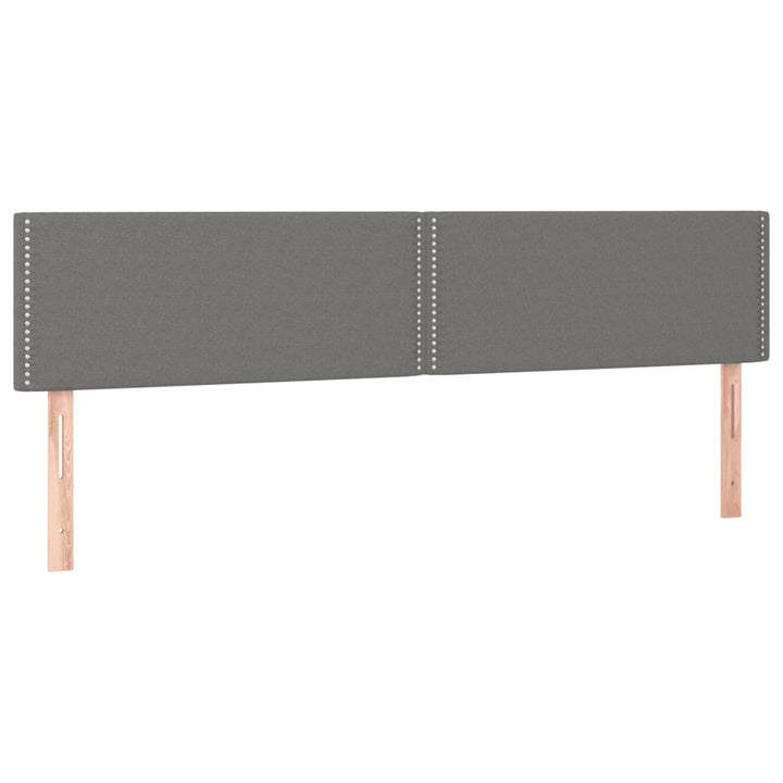 kontinentalseng med madras 200x200 cm stof mørkegrå