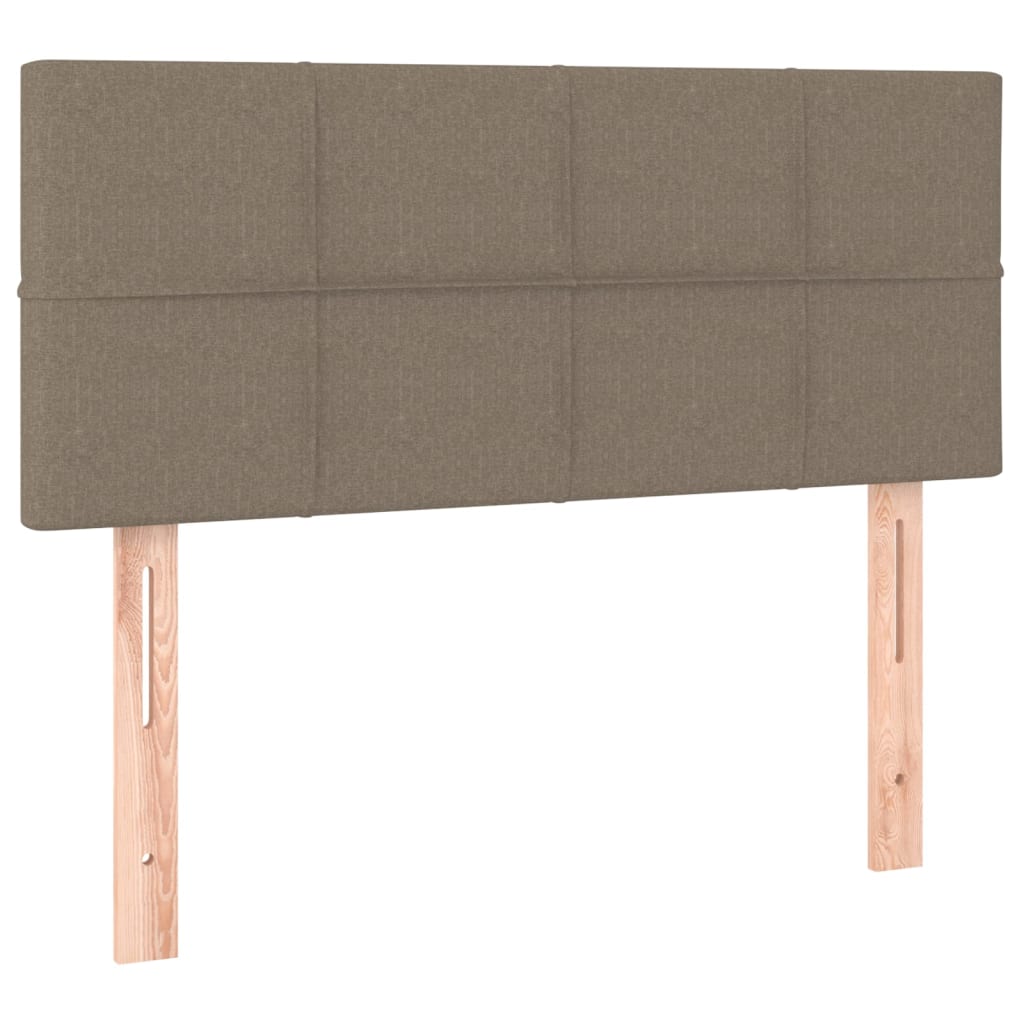 kontinentalseng med madras 90x190 cm stof gråbrun