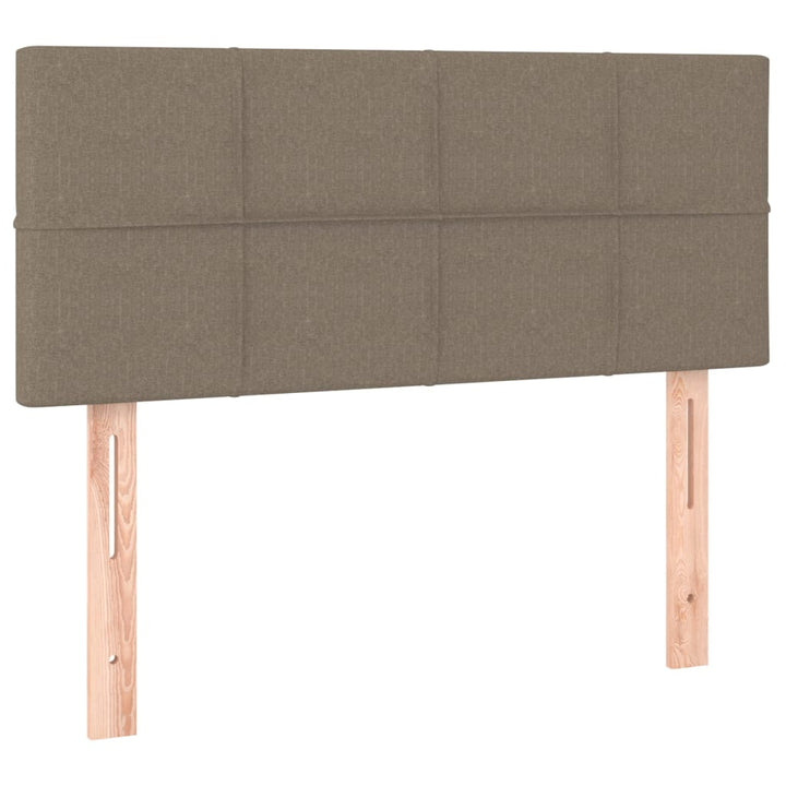 kontinentalseng med madras 90x190 cm stof gråbrun
