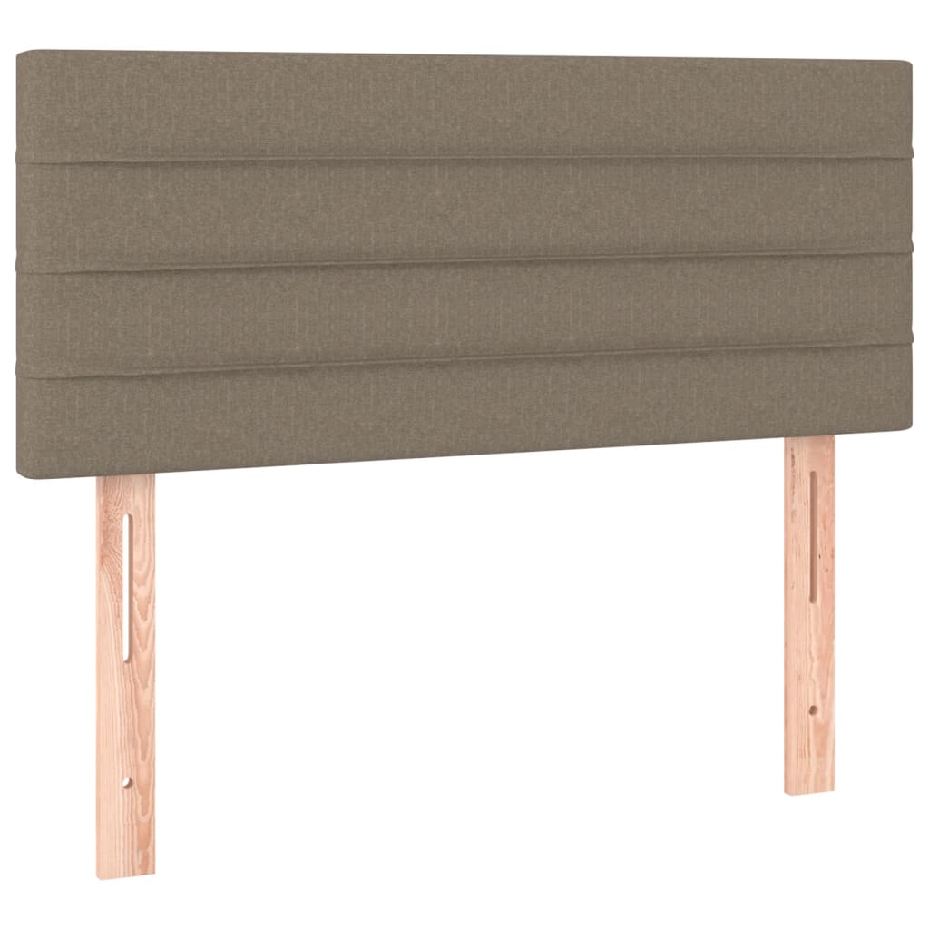 kontinentalseng med madras 90x190 cm stof gråbrun
