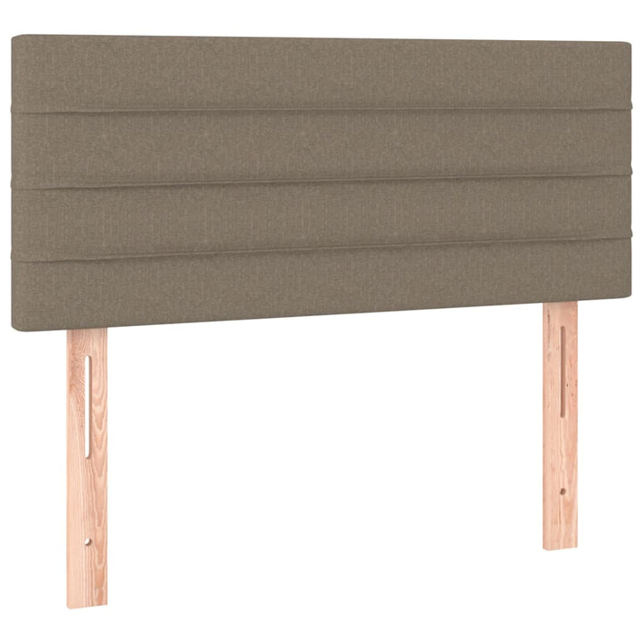 kontinentalseng med madras 90x190 cm stof gråbrun