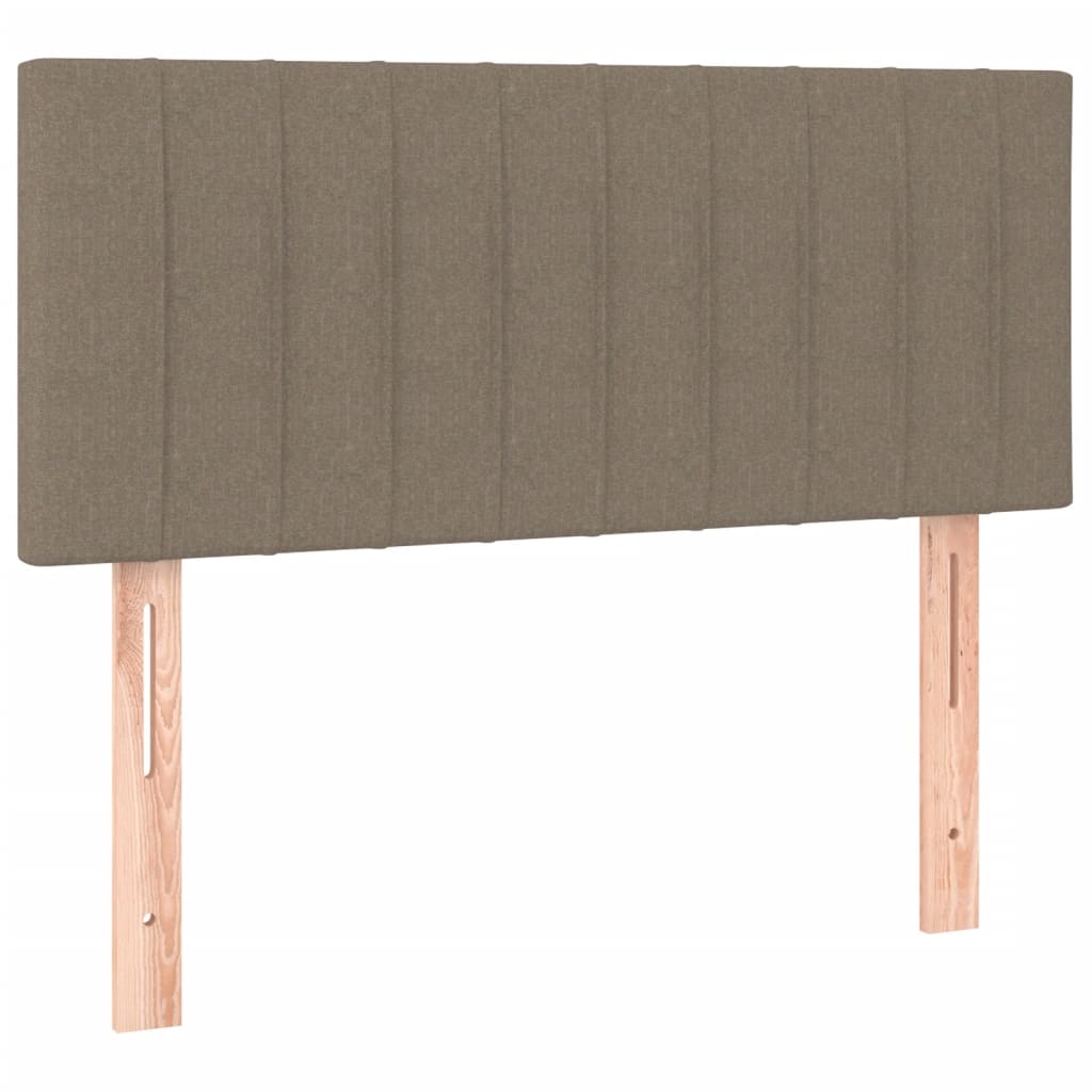 kontinentalseng med madras 80x200 cm stof gråbrun