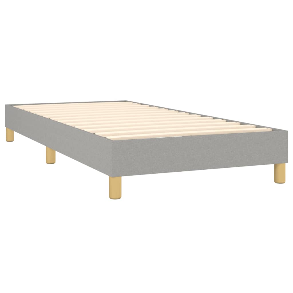 kontinentalseng med madras 80x200 cm stof mørkegrå