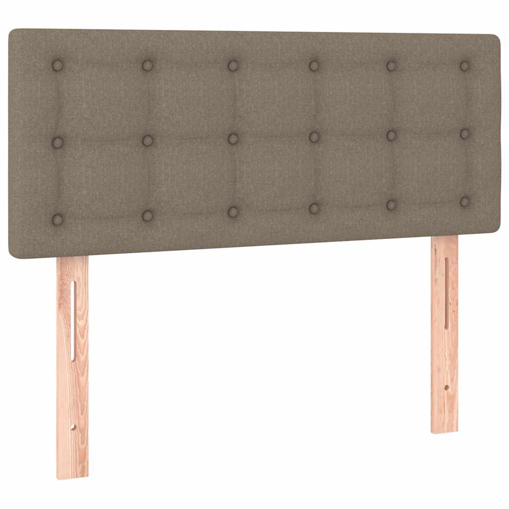 kontinentalseng med madras 80x200 cm stof gråbrun