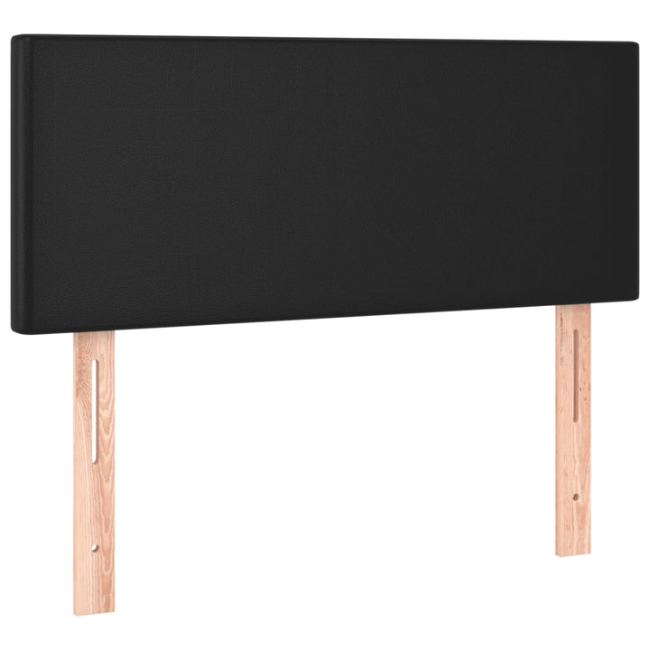 kontinentalseng med madras 90x190 cm kunstlæder sort