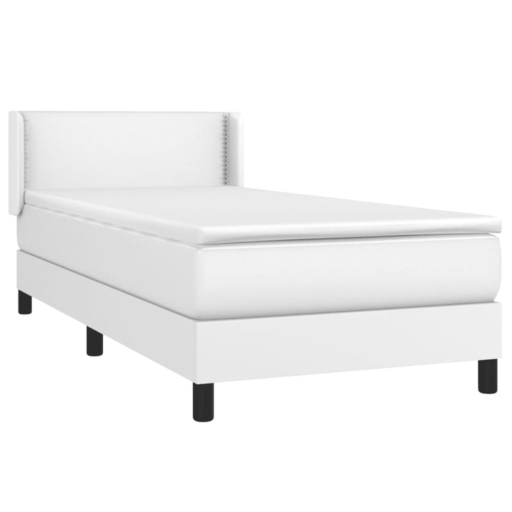 kontinentalseng med madras 80x200 cm kunstlæder hvid