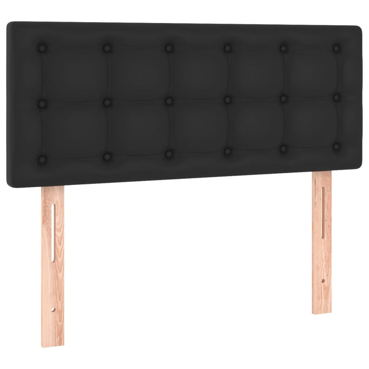 kontinentalseng med madras 90x190 cm kunstlæder sort