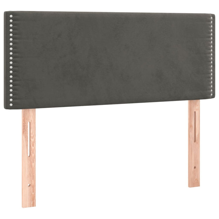 kontinentalseng med madras 90x190 cm fløjl mørkegrå