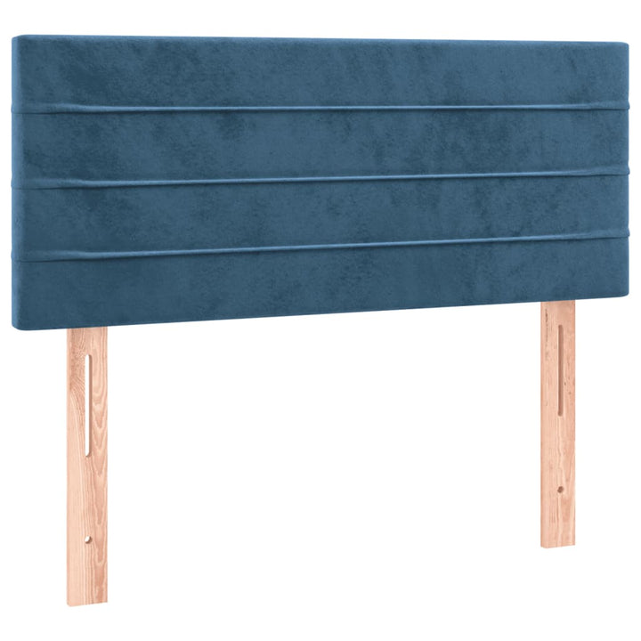 kontinentalseng med madras 80x200 cm fløjl mørkeblå