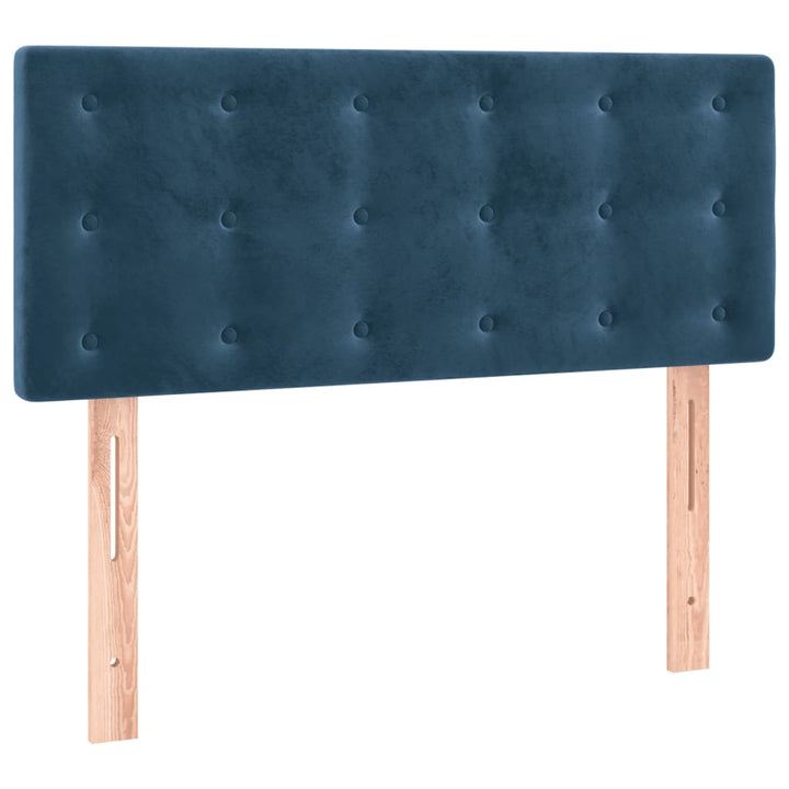 kontinentalseng med madras 80x200 cm fløjl mørkeblå