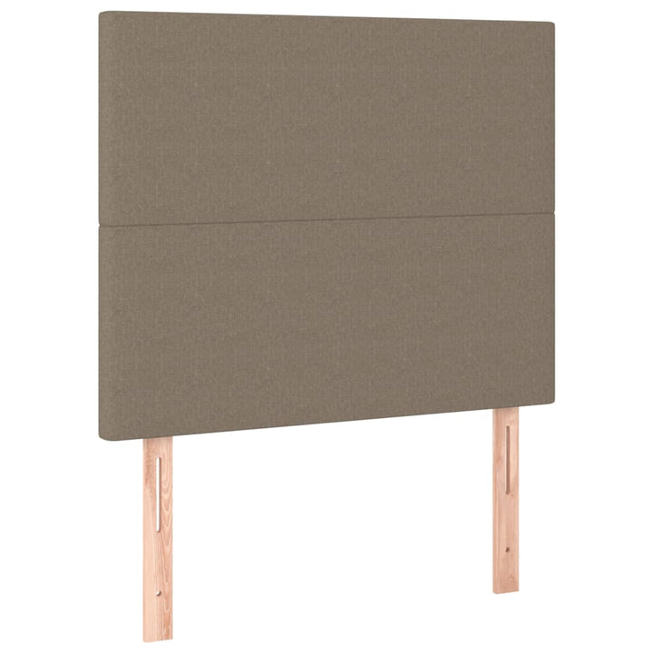 kontinentalseng med madras 80x200 cm stof gråbrun