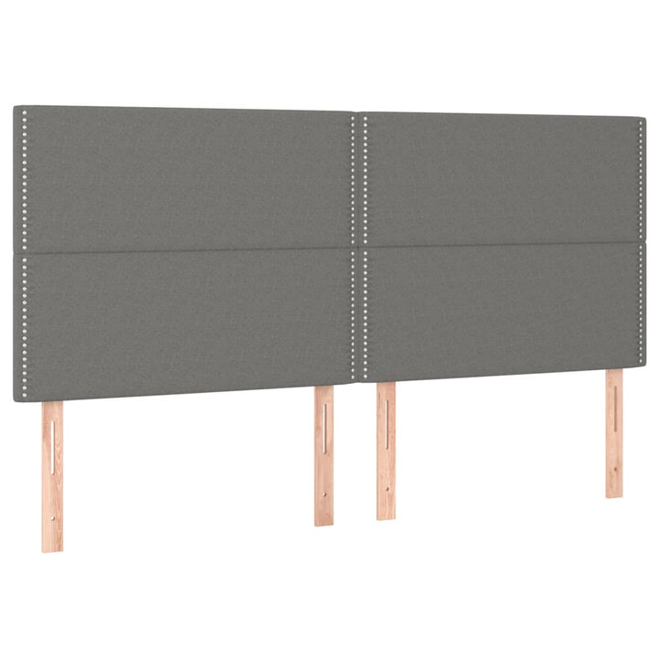 kontinentalseng med madras 200x200 cm stof mørkegrå