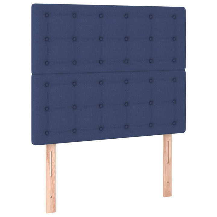 kontinentalseng med madras 80x200 cm stof blå