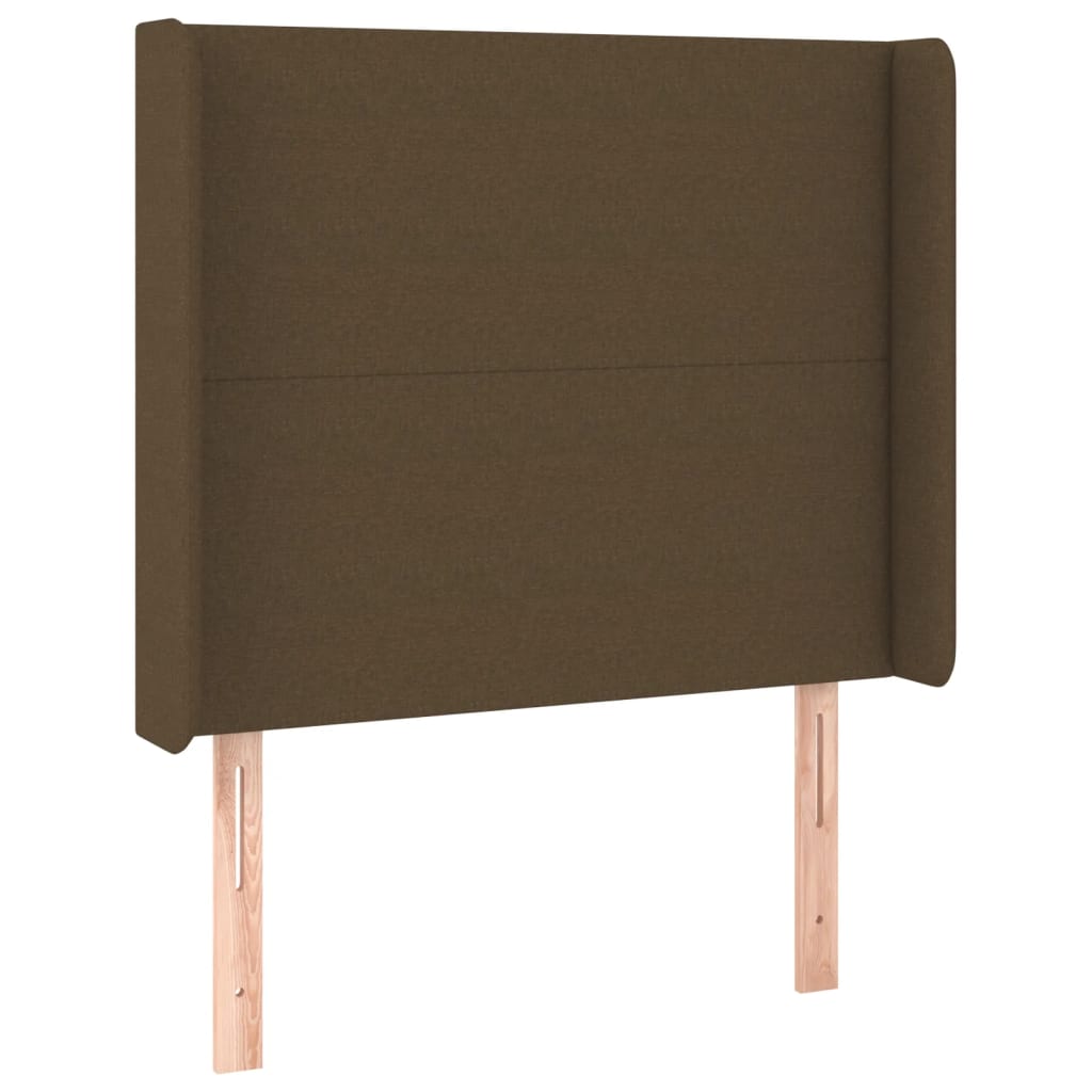 kontinentalseng med madras 80x200 cm stof mørkebrun