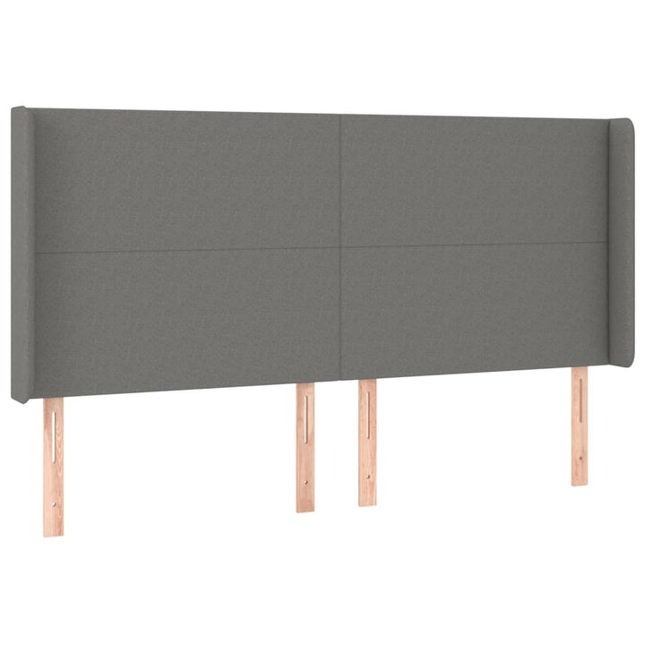 kontinentalseng med madras 200x200 cm stof mørkegrå