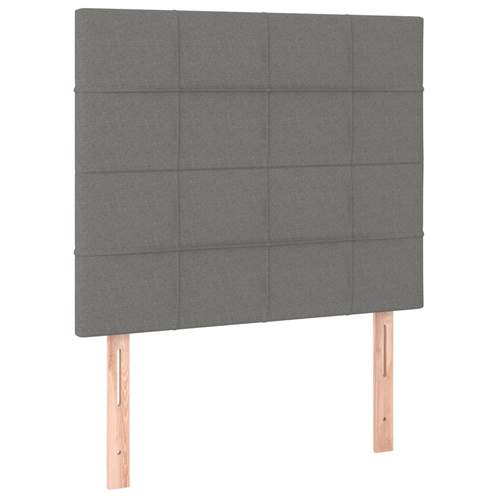 kontinentalseng med madras 80x200 cm stof mørkegrå