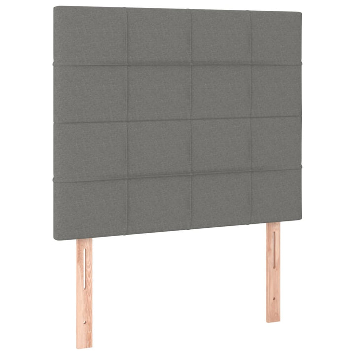 kontinentalseng med madras 80x200 cm stof mørkegrå