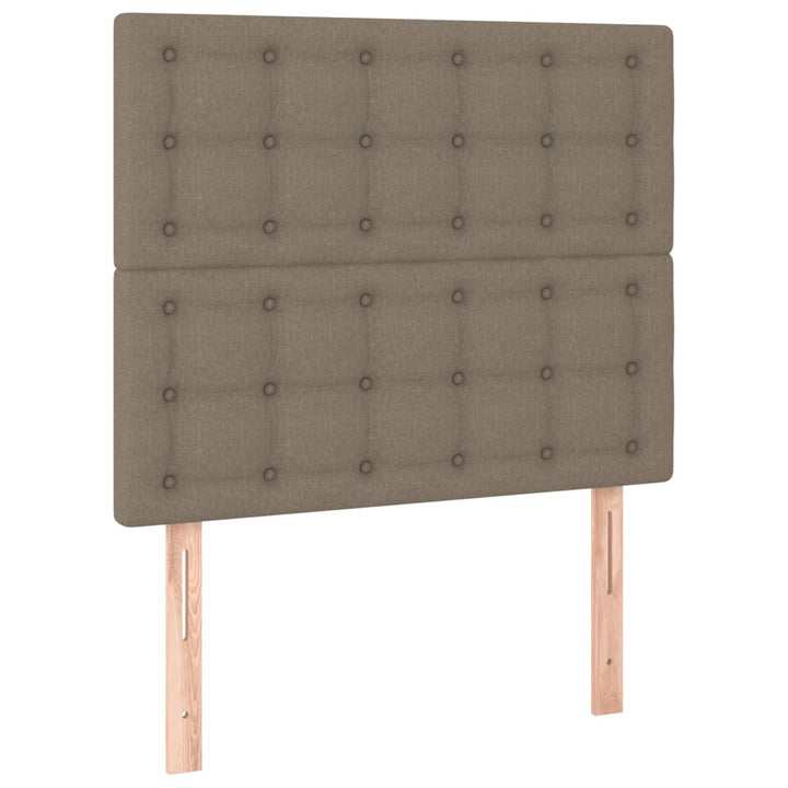 kontinentalseng med madras 80x200 cm stof gråbrun