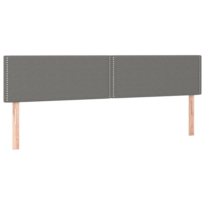 kontinentalseng med madras 200x200 cm stof mørkegrå