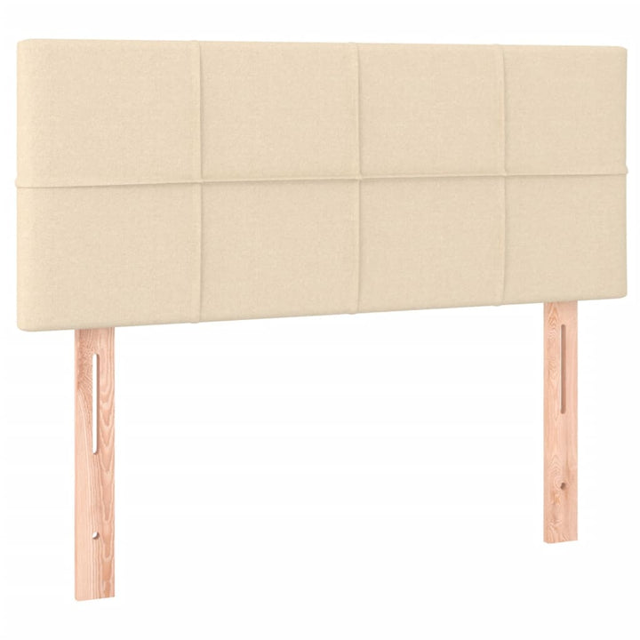 kontinentalseng med madras 90x190 cm stof cremefarvet