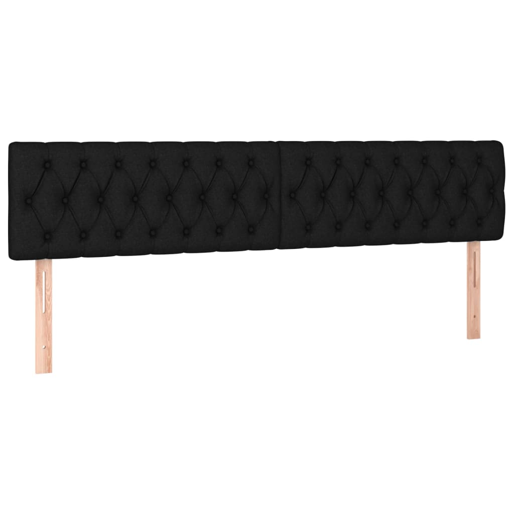 kontinentalseng med madras 200x200 cm stof sort