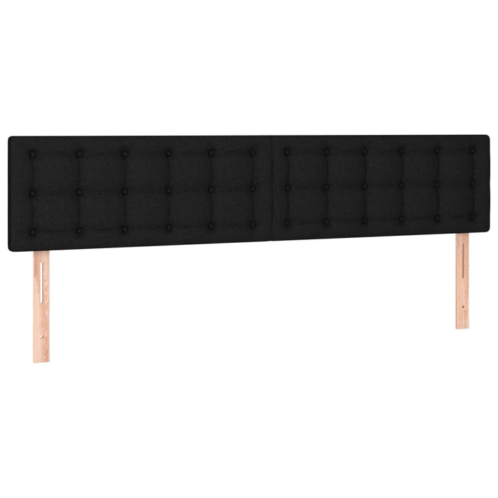 kontinentalseng med madras 200x200 cm stof sort