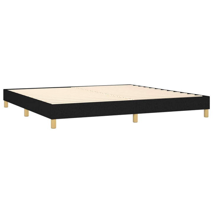 kontinentalseng med madras 200x200 cm stof sort